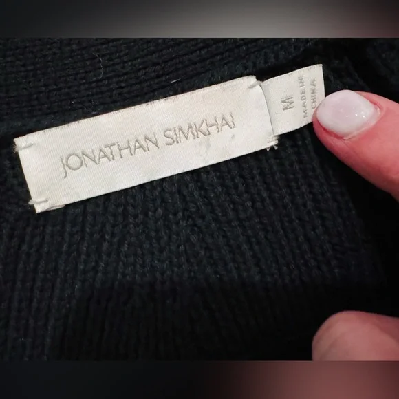 JONATHAN SIMKHAI Plunge Neckline Sweater | Size: M - Picture 4 of 6